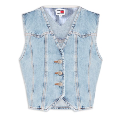 Colete Jeans Feminino Vest BI6113 - Azul