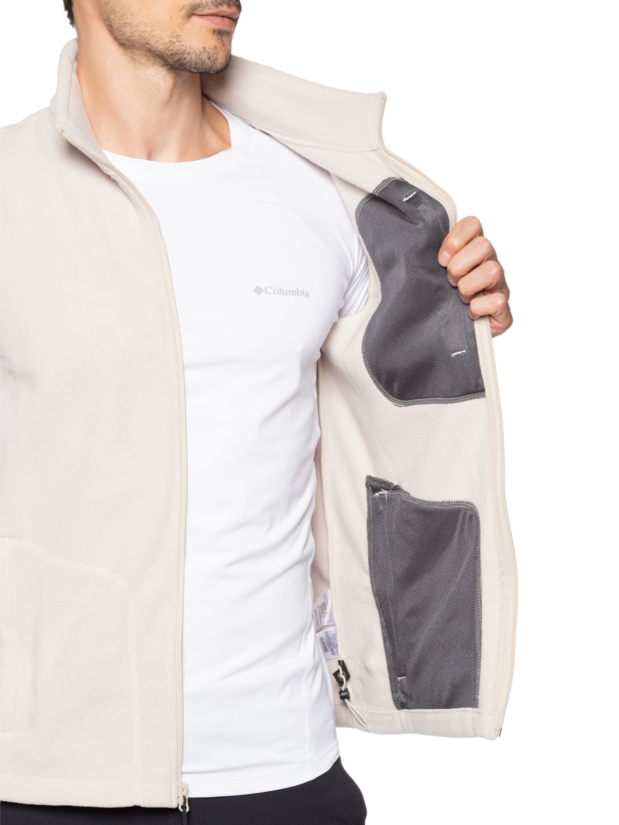 Colete Maculino Fleece Fast Trek™ Vest Bege Columbia