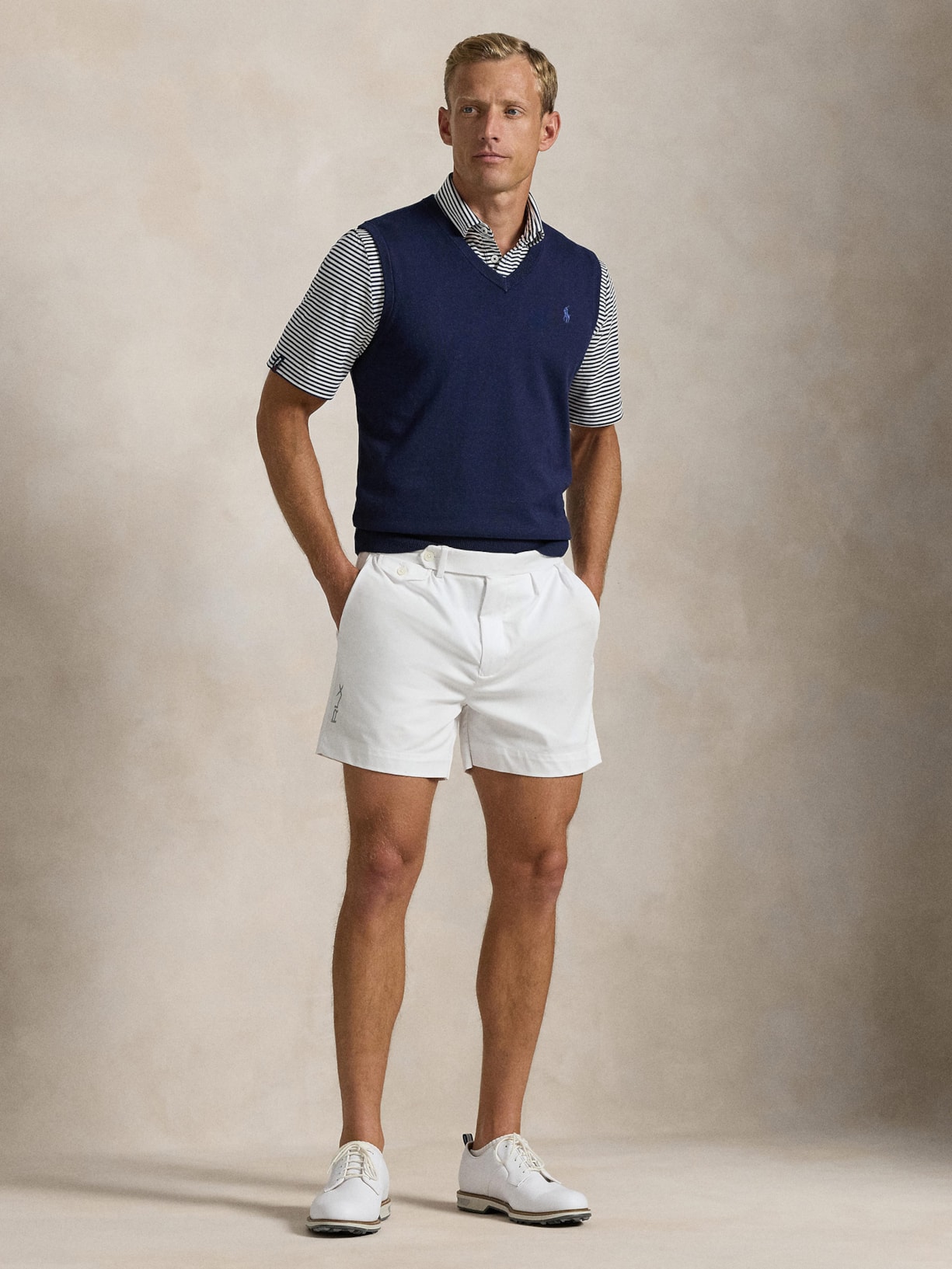 Colete Masculino Coolmax Cotton Vest Azul Polo Ralph Lauren