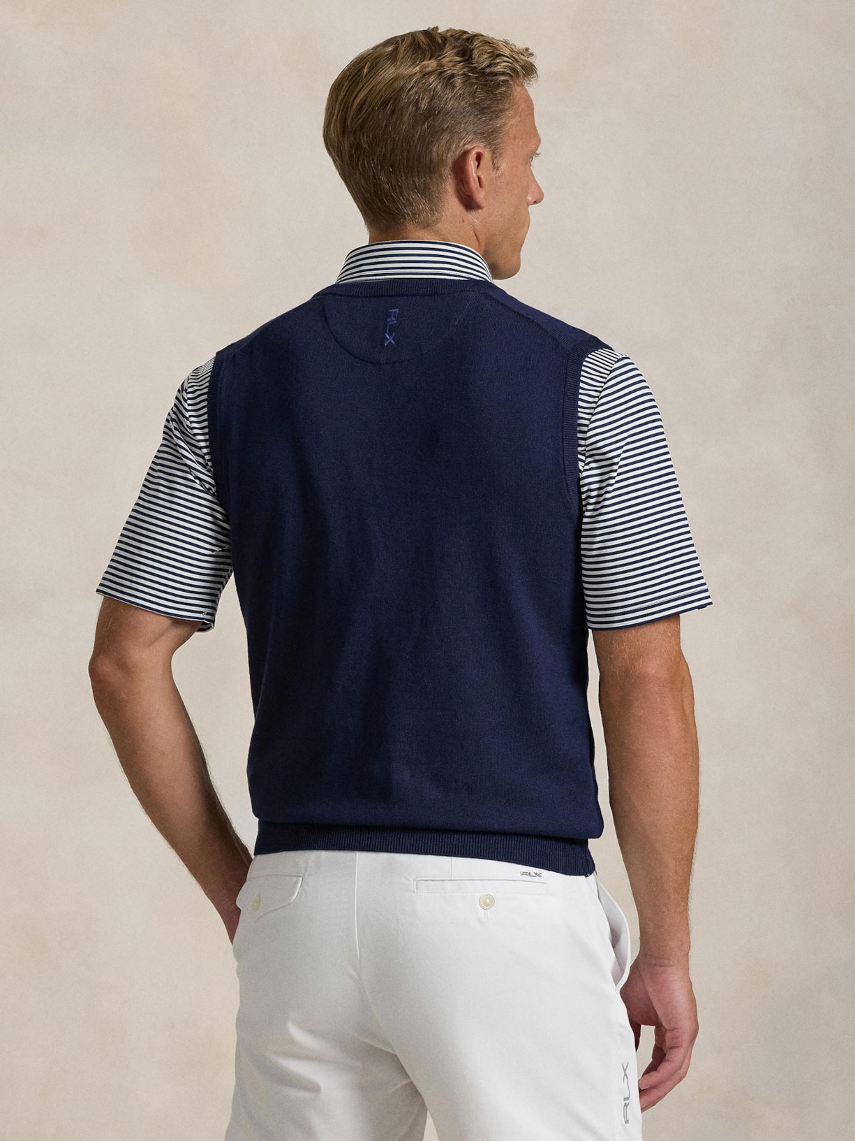 Colete Masculino Coolmax Cotton Vest Azul Polo Ralph Lauren