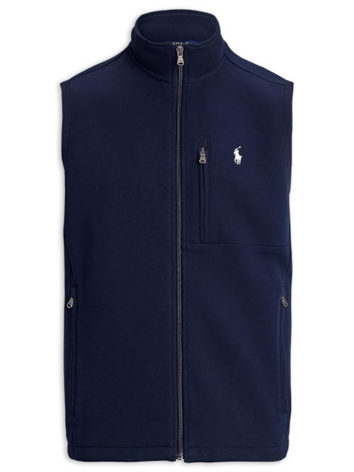 Colete Masculino Double Knit Full-Zip Vest - Azul
