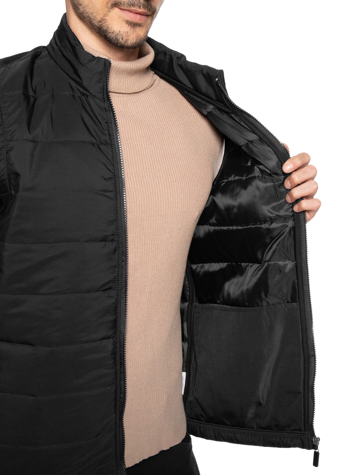 Colete Masculino Nylon Gomos Preto Sergio K