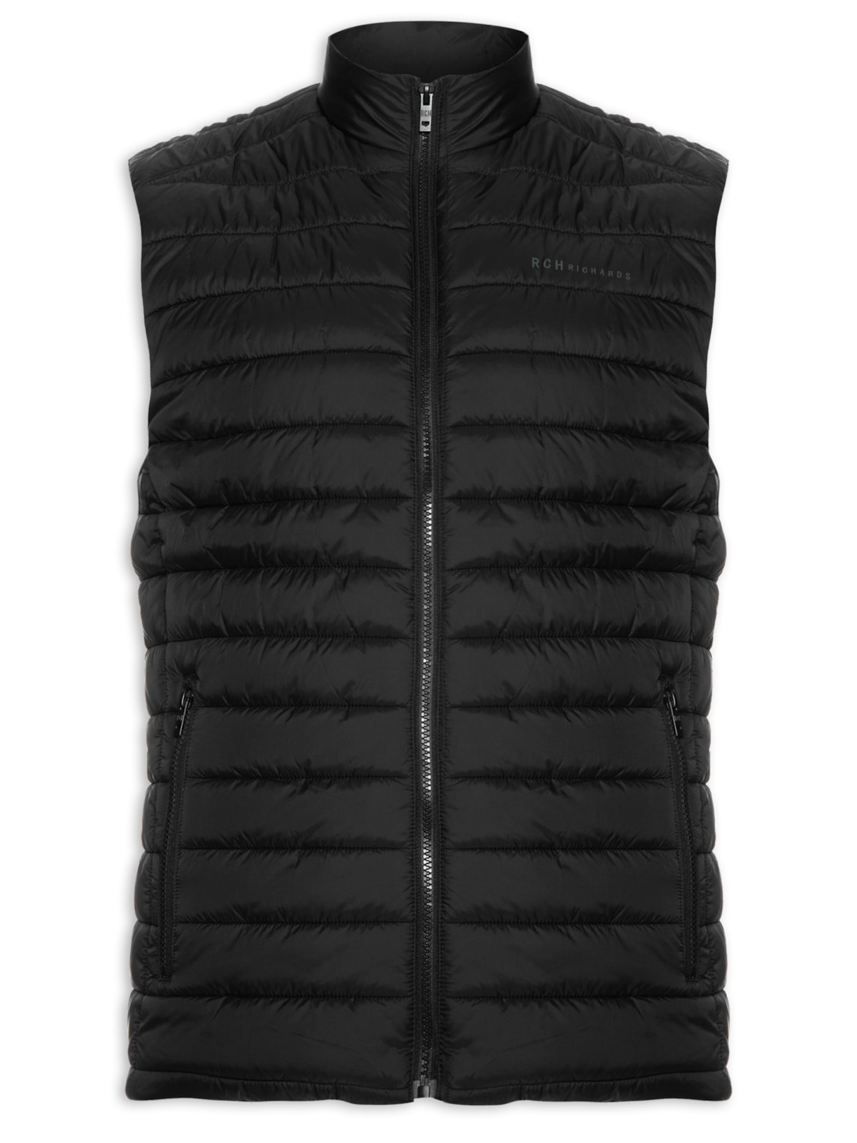 Colete Masculino Puffer 2 Pockets - Preto