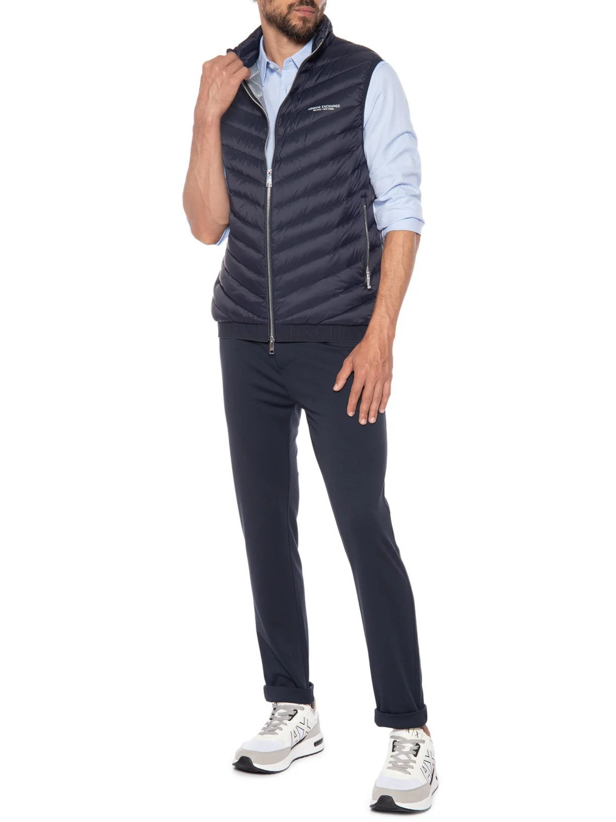 Colete Masculino Puffer Azul Armani Exchange