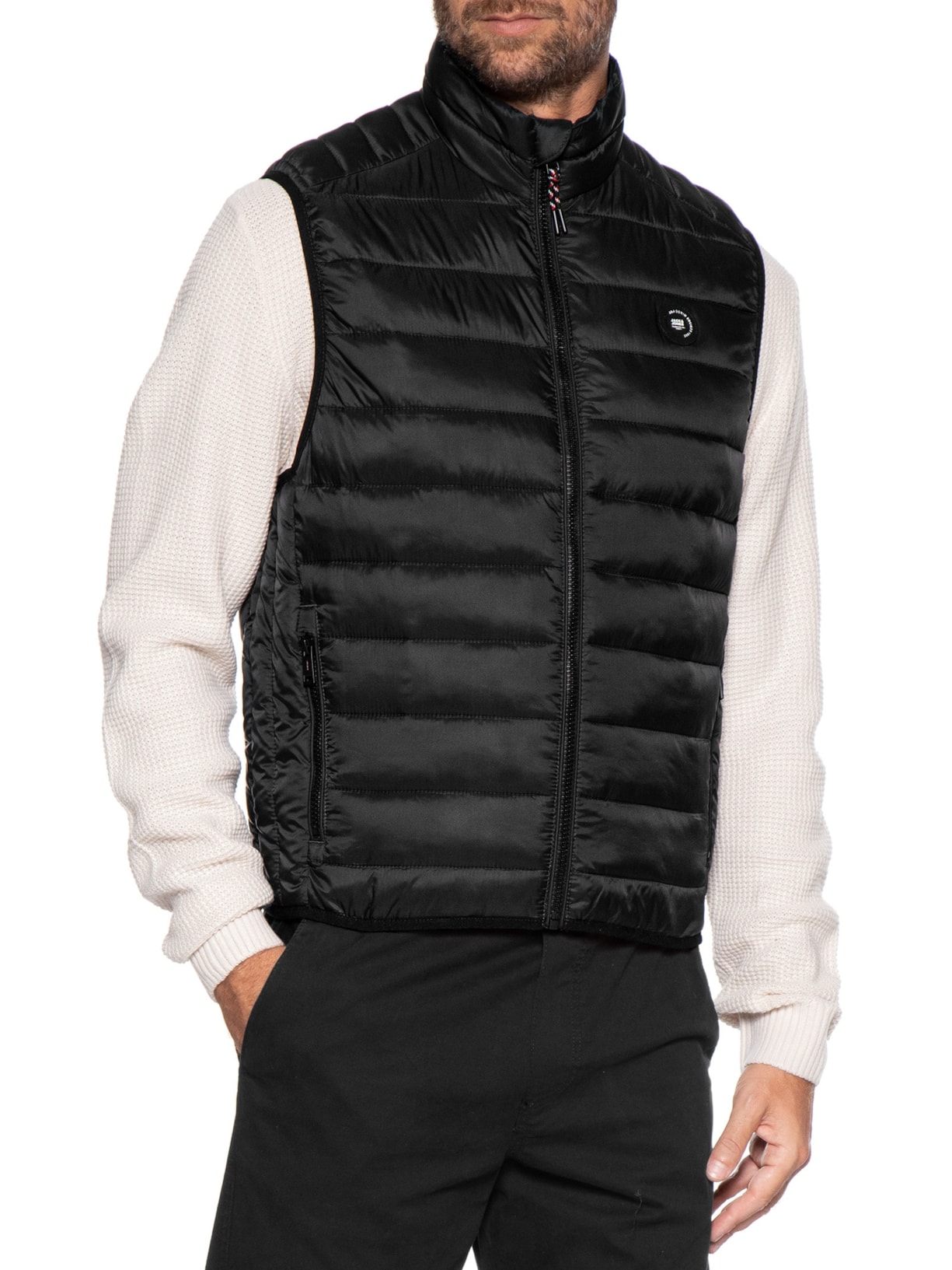 Colete Masculino Puffer Bradley Light Preto Jack & Jones