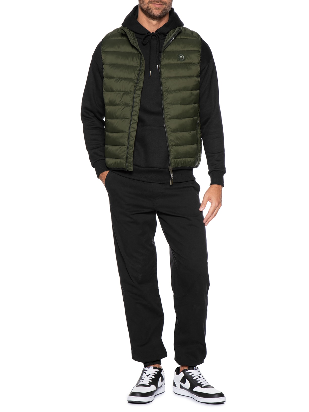 Colete Masculino Puffer Bradley Light Verde Jack & Jones