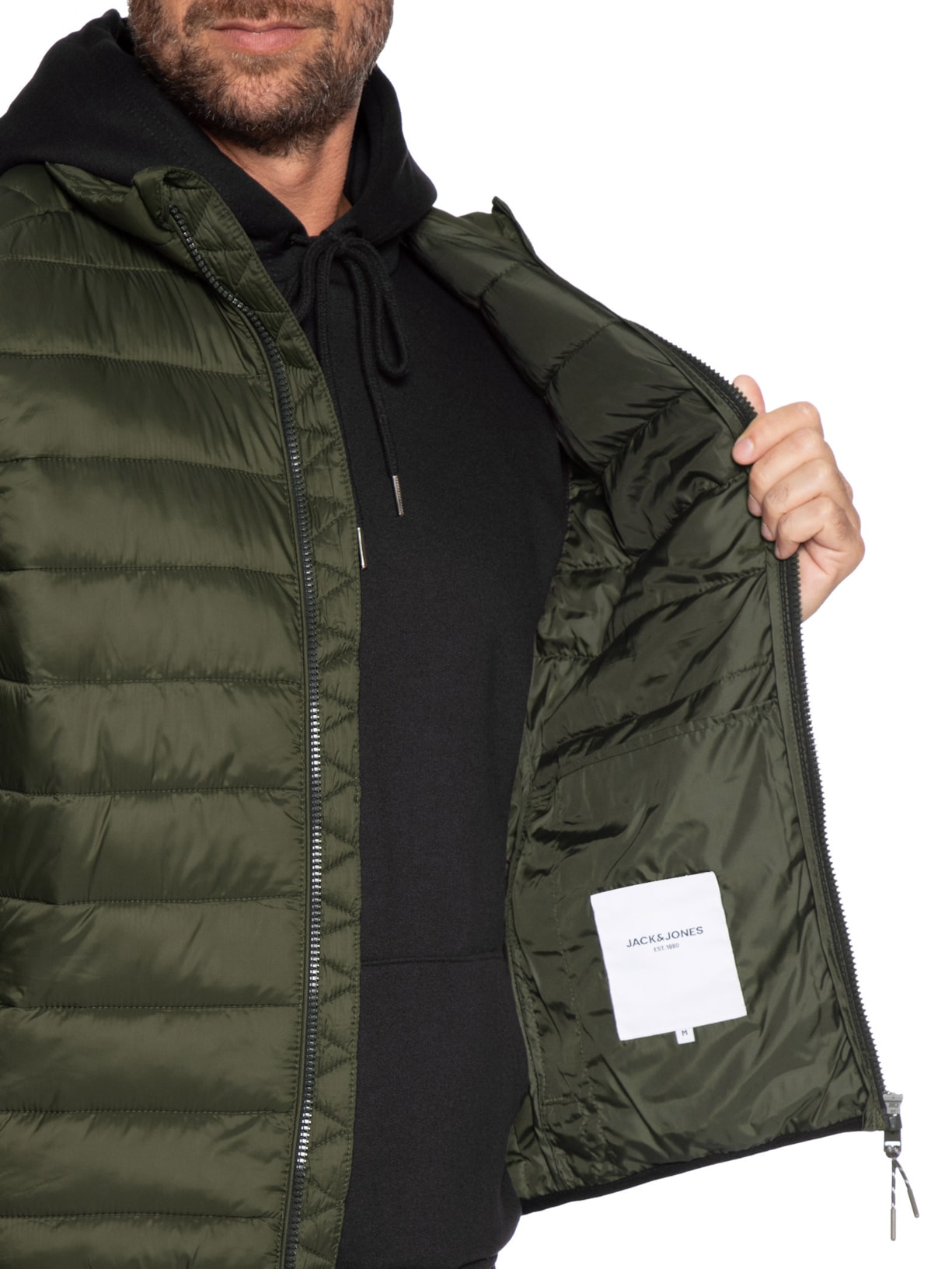Colete Masculino Puffer Bradley Light Verde Jack & Jones