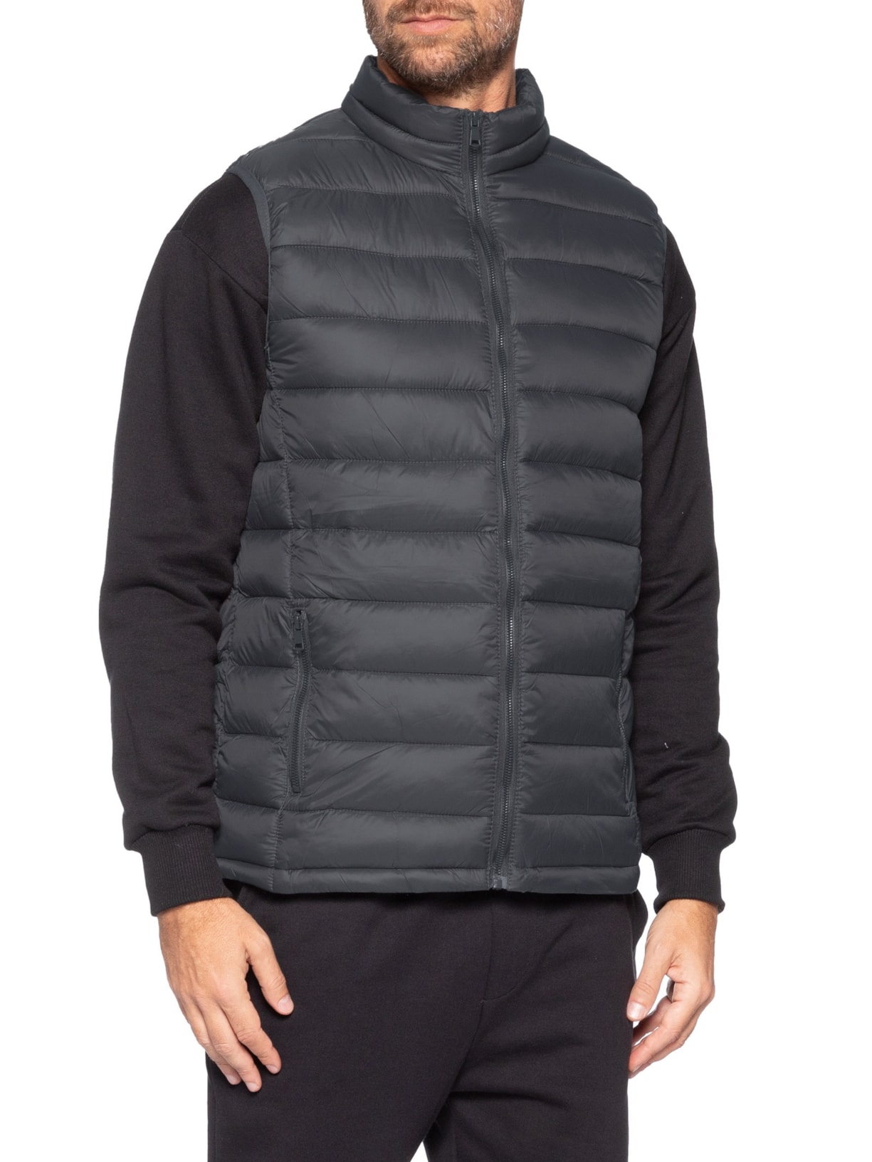 Colete Masculino Puffer Cinza Basiq Men