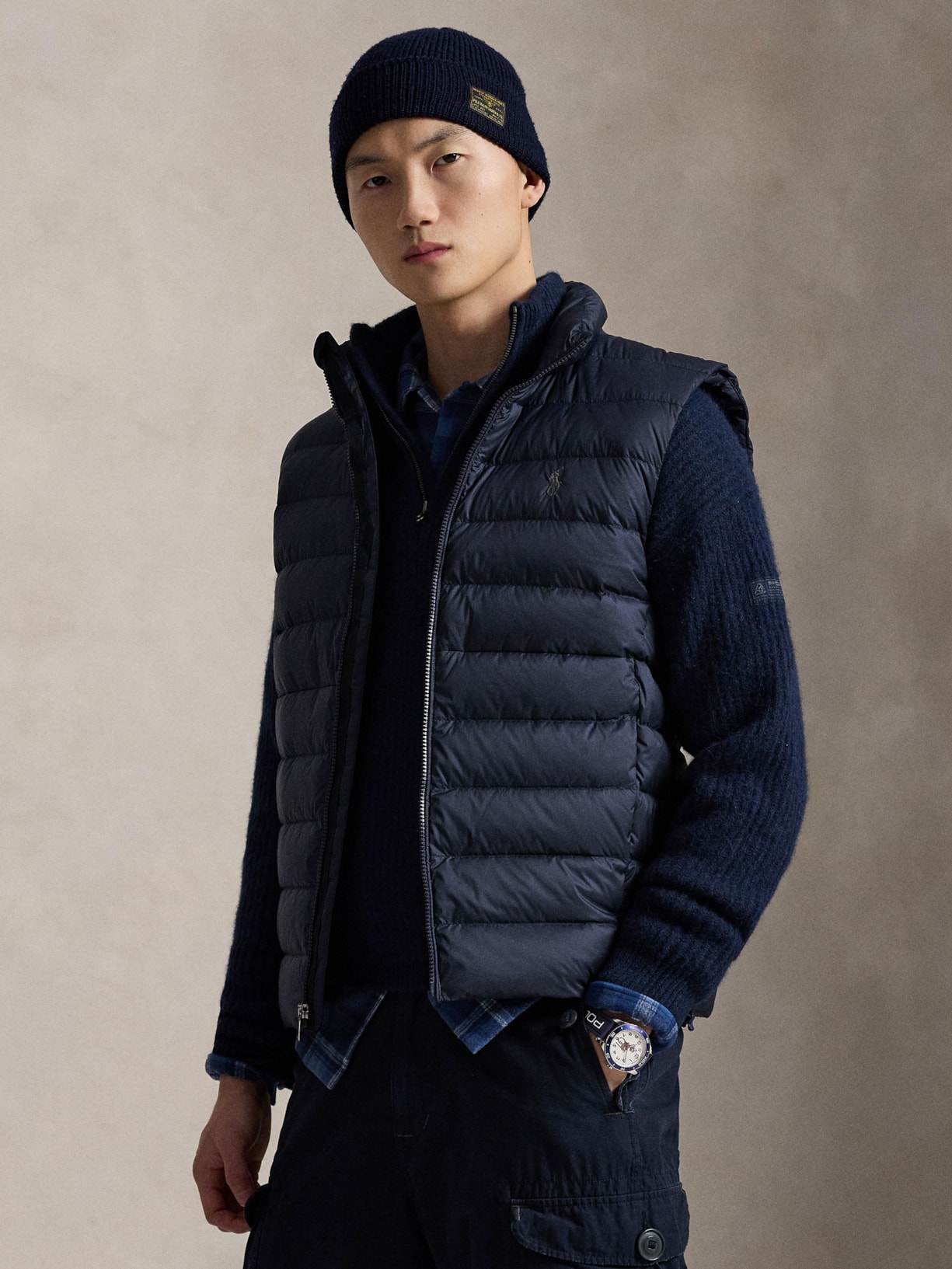 Colete Masculino Puffer Cldn Wld Vest Azul Polo Ralph Lauren