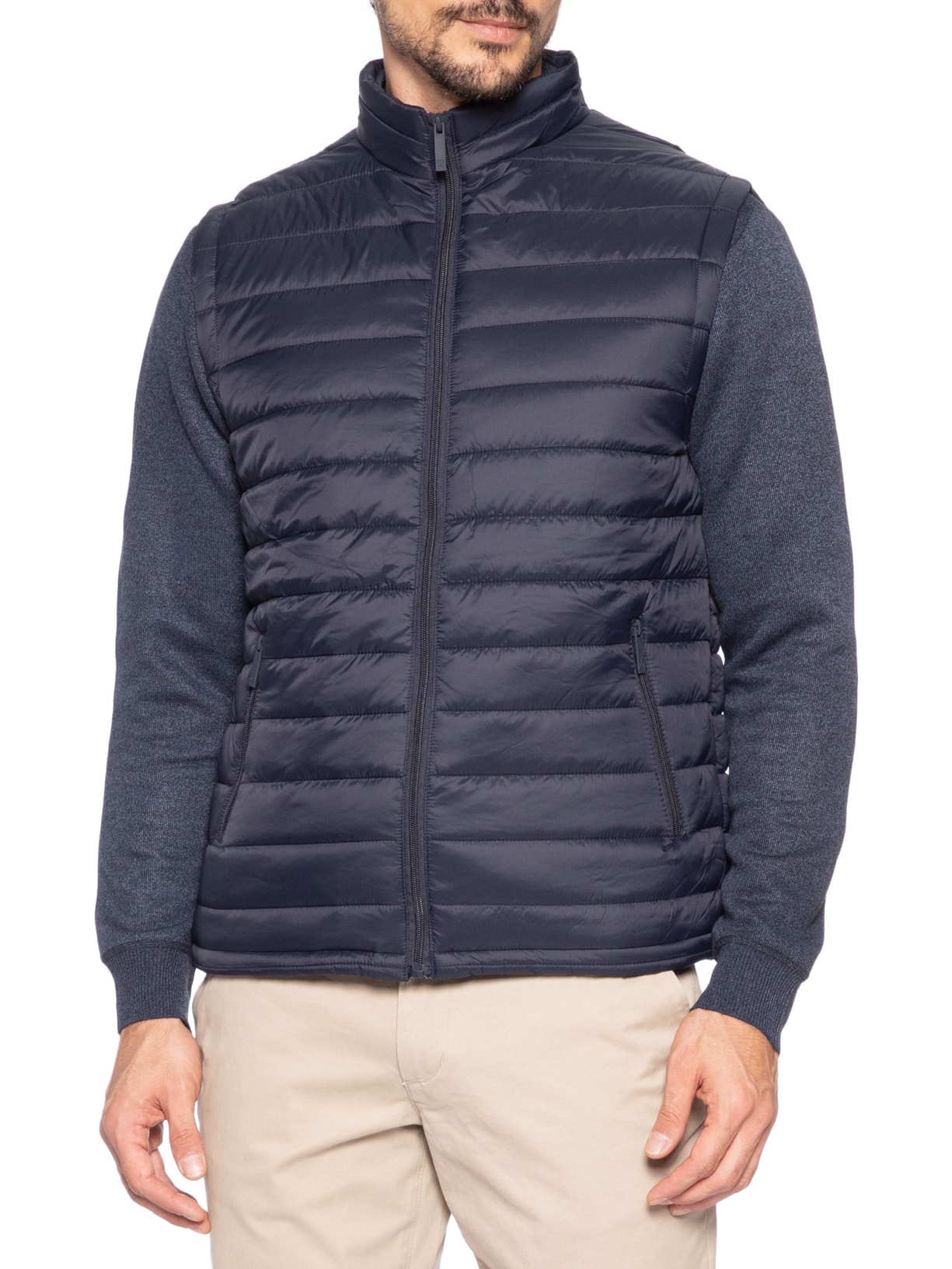 Colete Masculino Puffer Com Saquinho Azul '2 Essential
