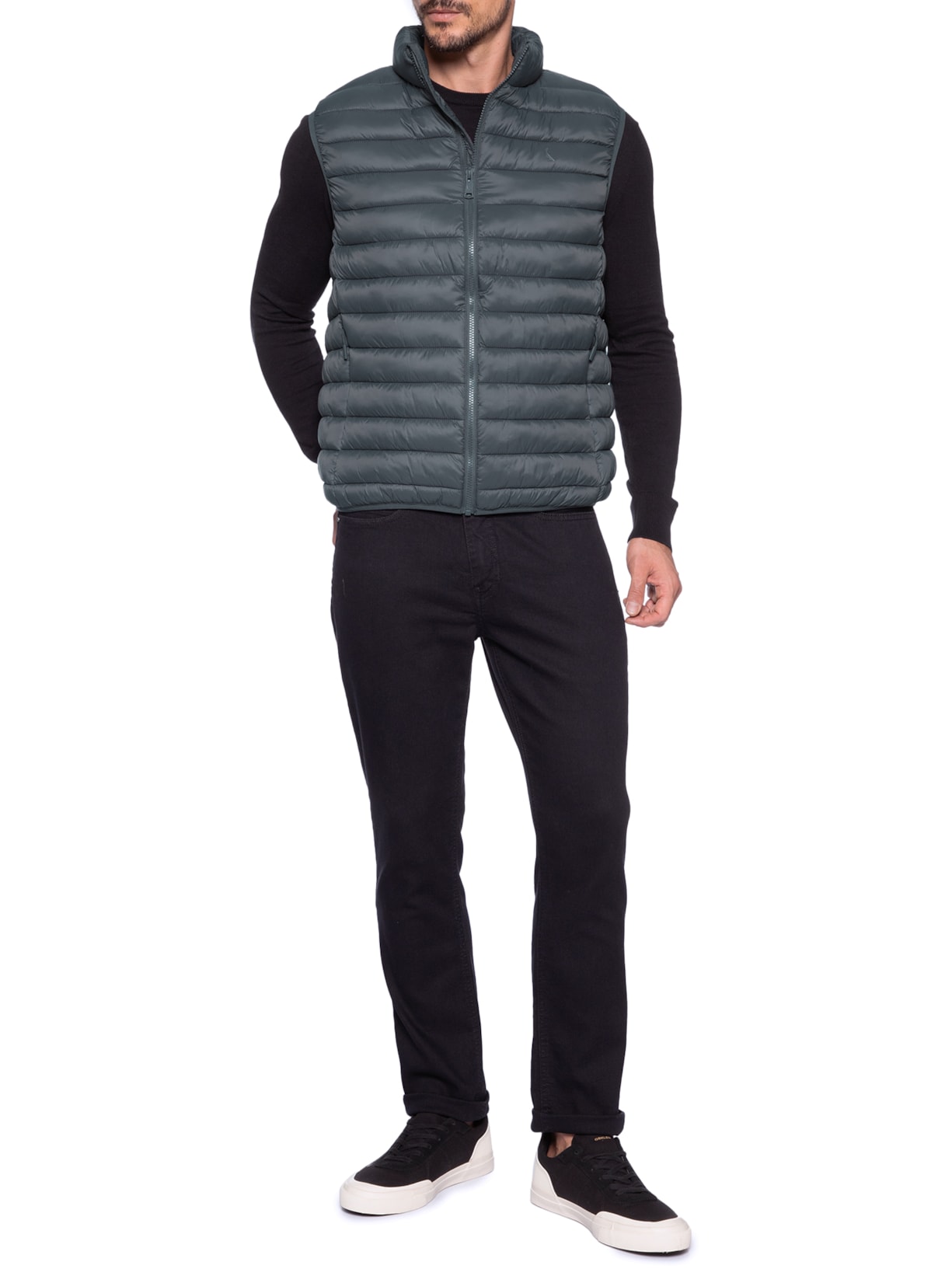 Colete Masculino Puffer Downtown Cinza Reserva