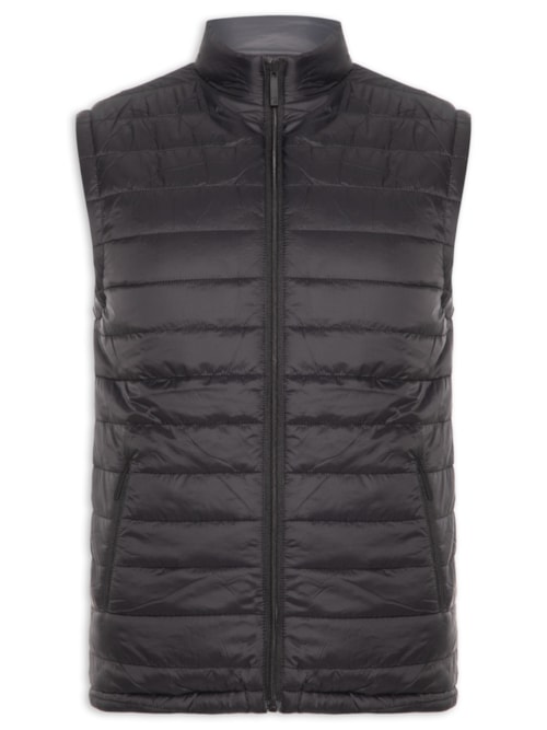 Colete Masculino Puffer Dupla Face - Cinza