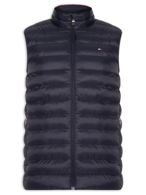 Colete Masculino Puffer Essential Logo No Peito - Azul