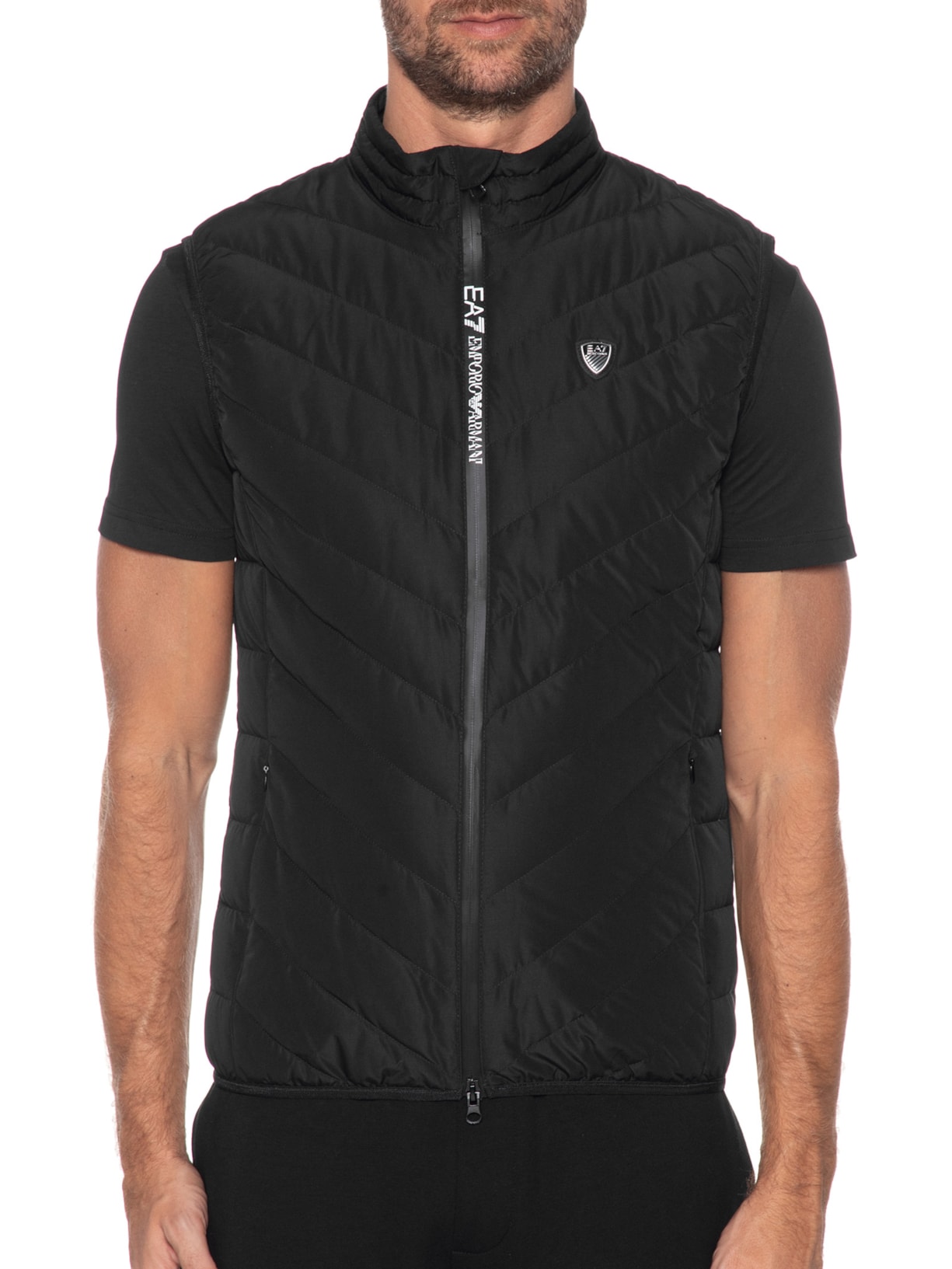 Colete Masculino Puffer Preto Ea7 Emporio Armani