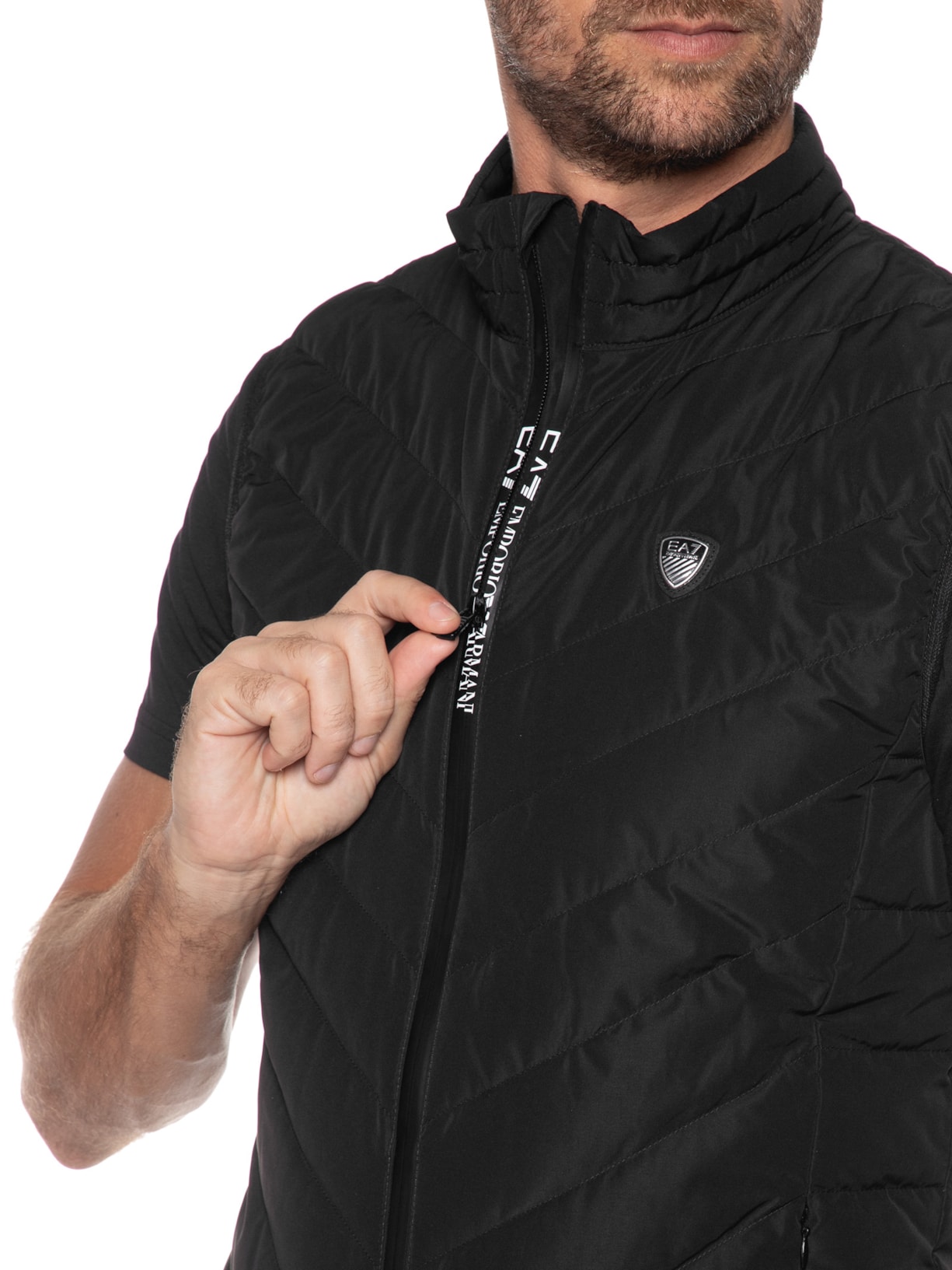 Colete Masculino Puffer Preto Ea7 Emporio Armani