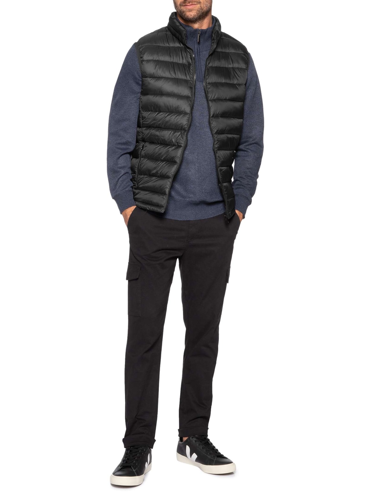 Colete Masculino Puffer Preto Basiq Men