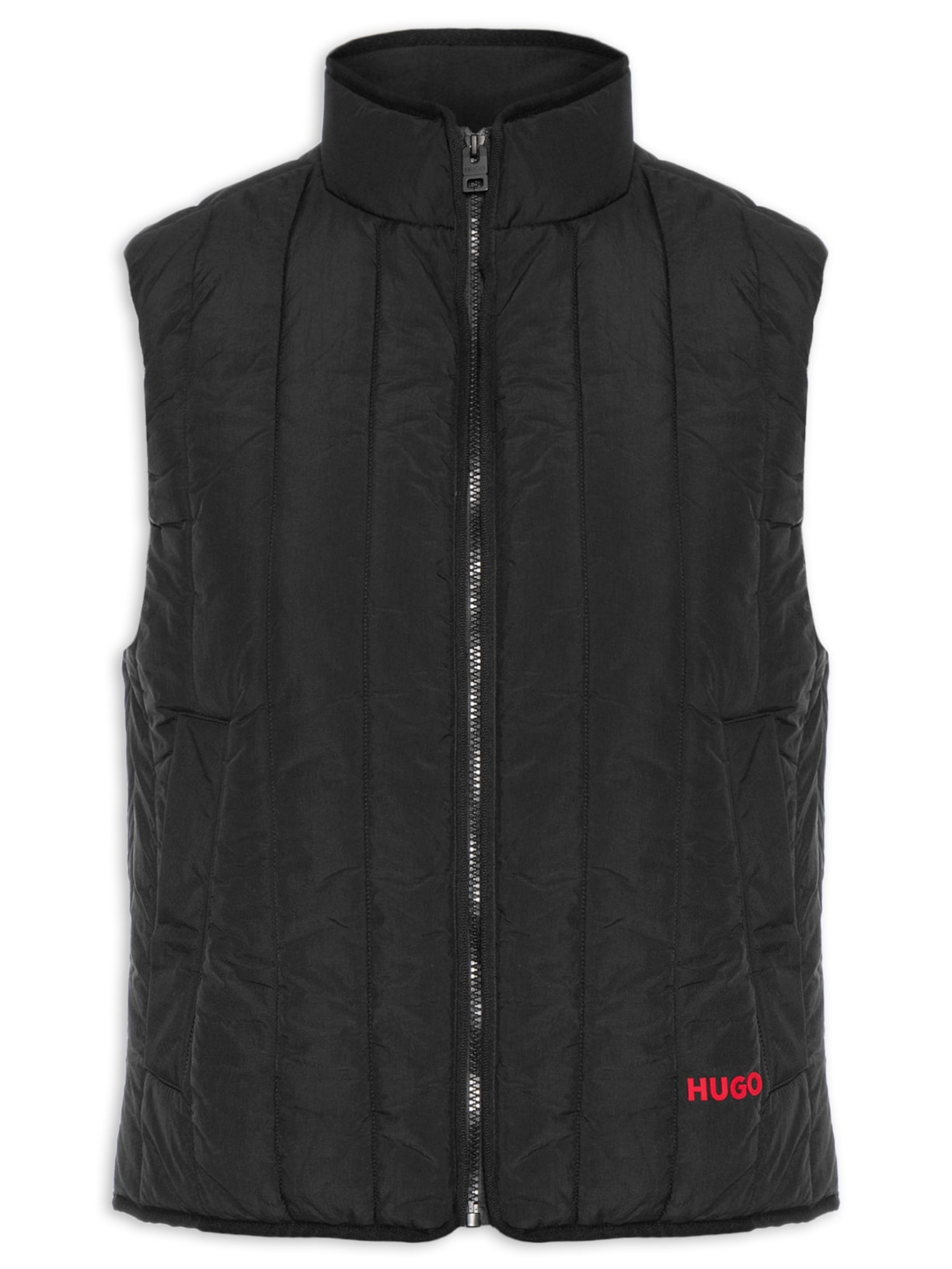 Colete Masculino Puffer Vertical Quilting Breno - Preto