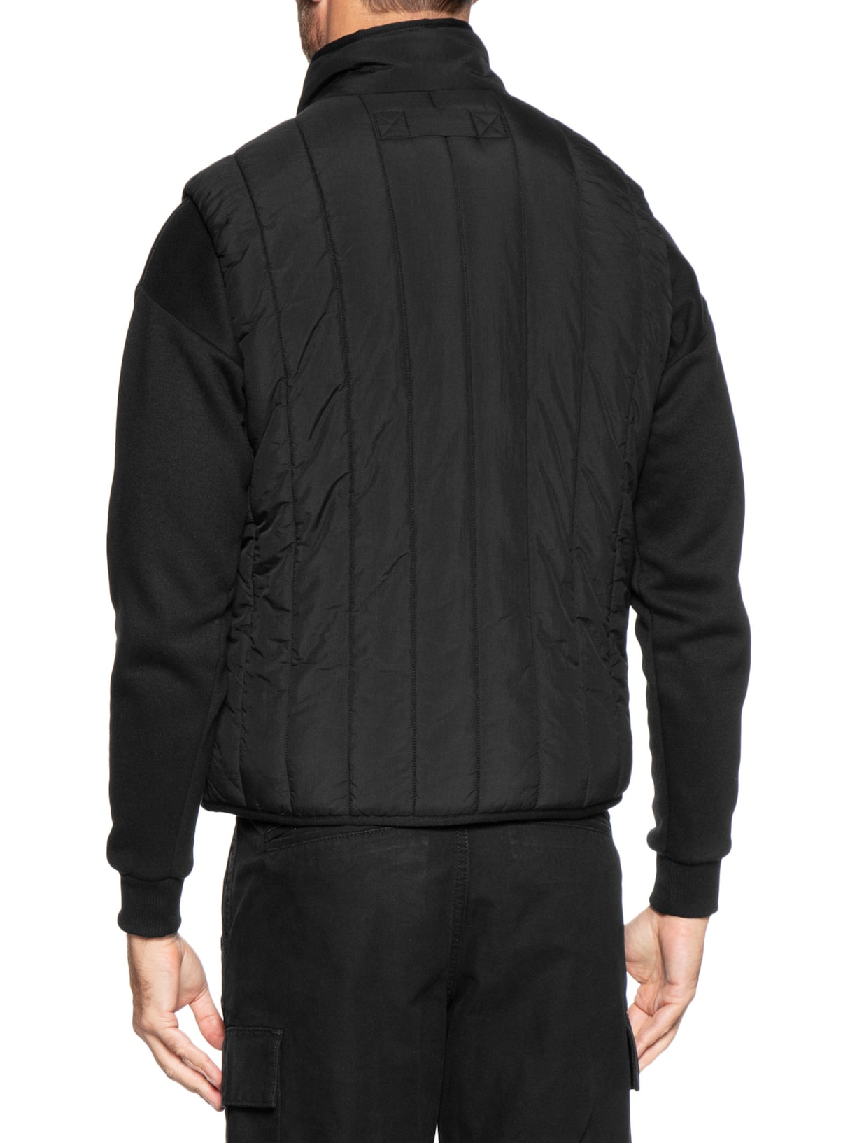 Colete Masculino Puffer Vertical Quilting Breno Preto Hugo