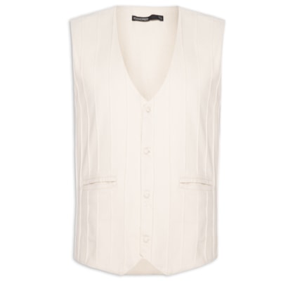 Colete Masculino Sarja Vincos - Off White