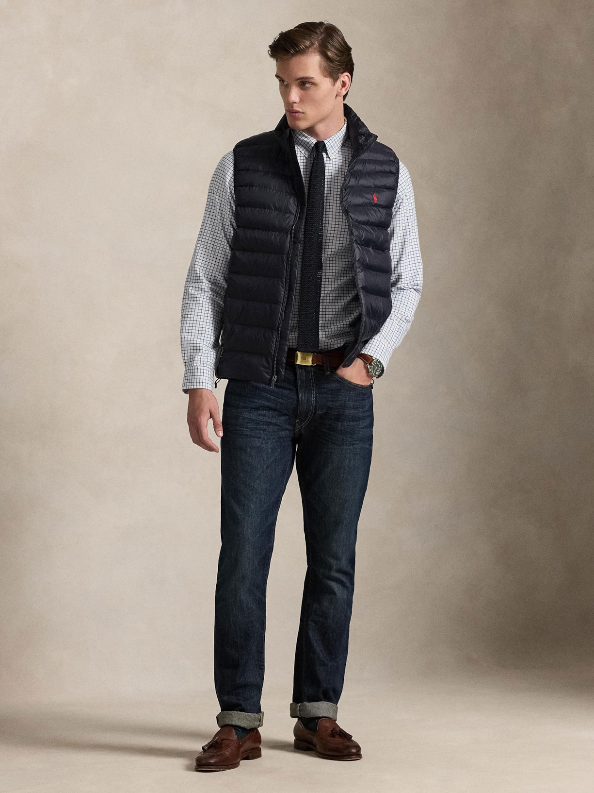 Colete Masculino The Colden Packable Down Azul Polo Ralph Lauren