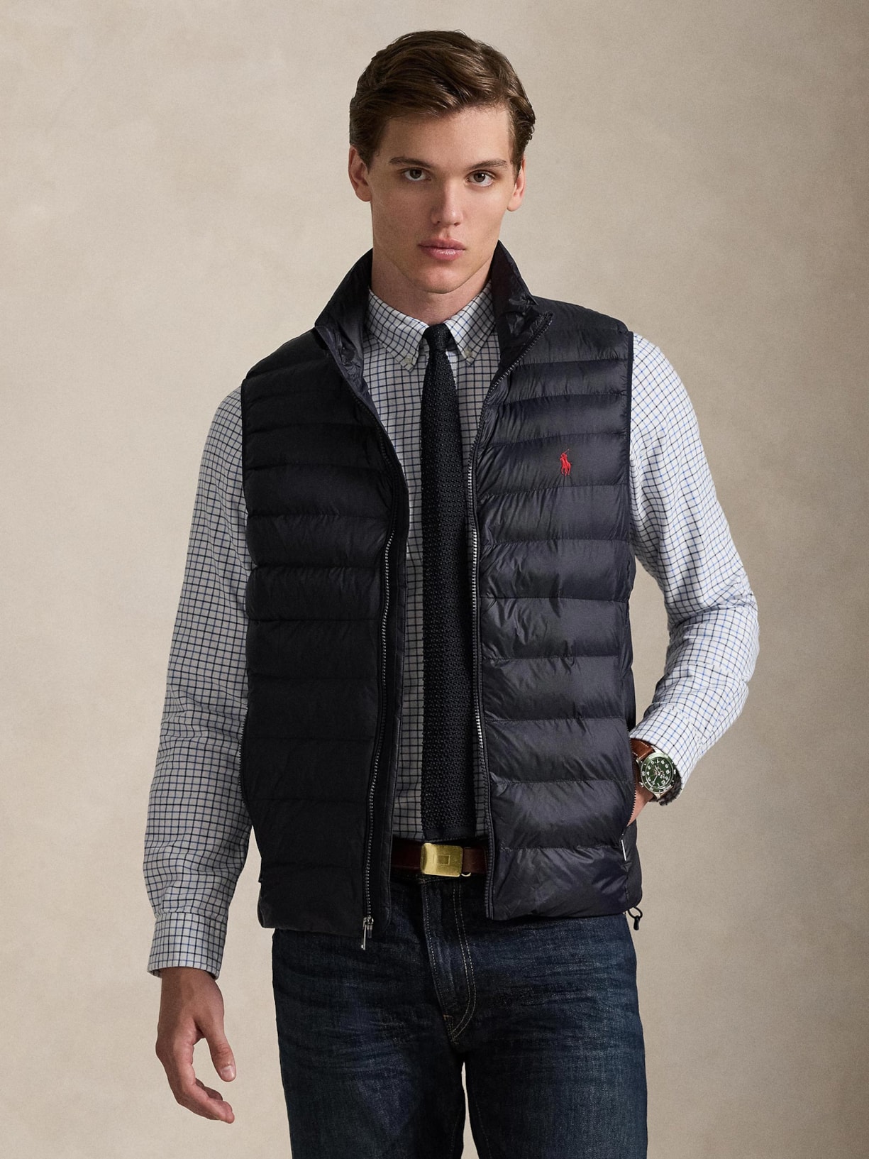 Colete Masculino The Colden Packable Down Azul Polo Ralph Lauren