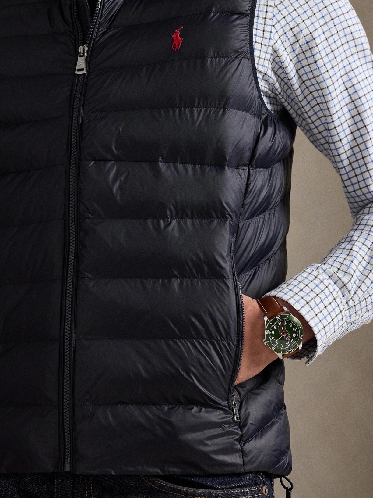 Colete Masculino The Colden Packable Down Azul Polo Ralph Lauren