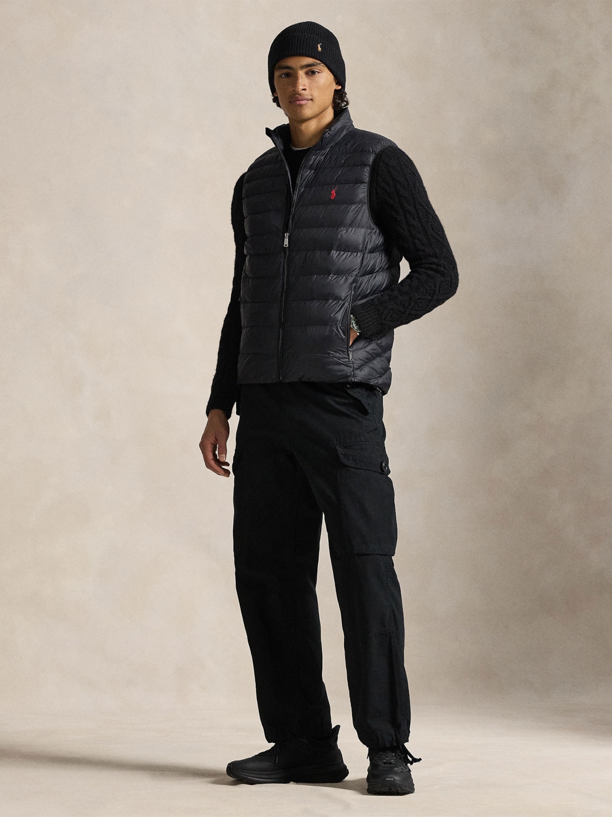 Colete Masculino The Colden Packable Down Preto Polo Ralph Lauren