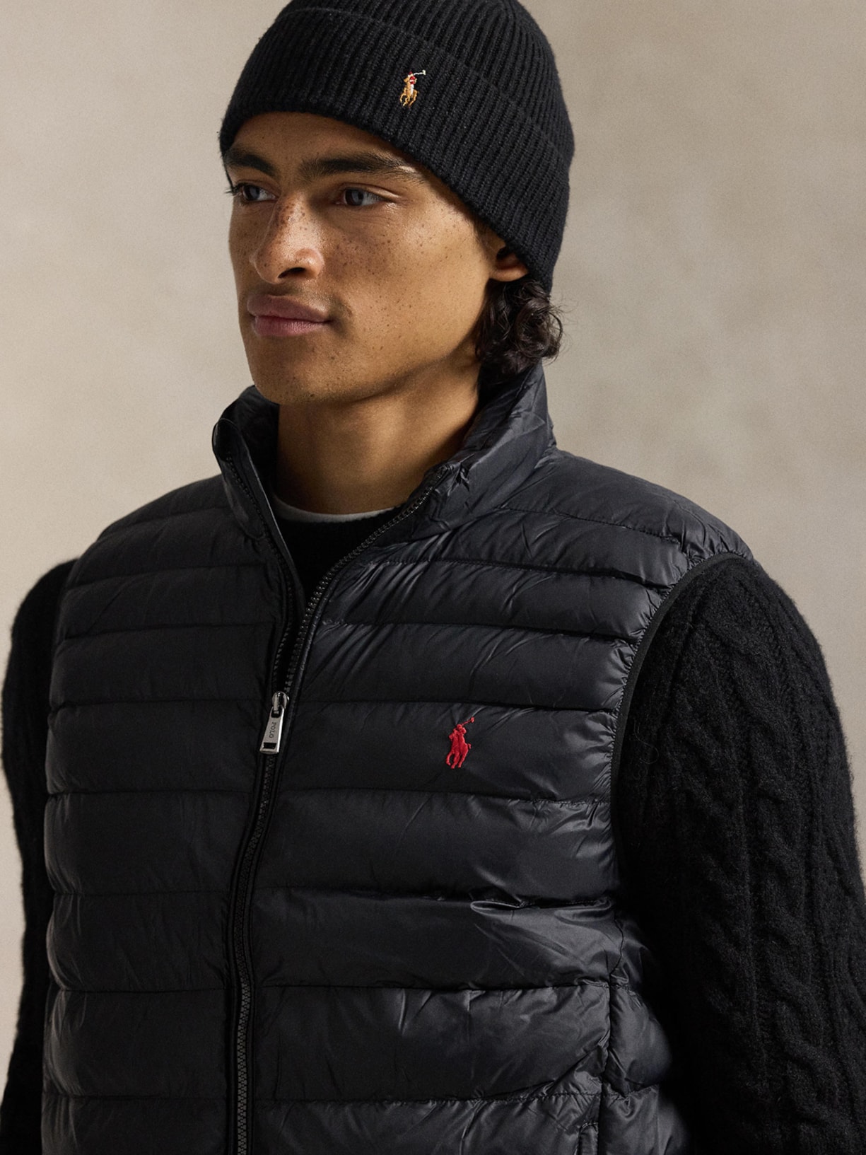 Colete Masculino The Colden Packable Down Preto Polo Ralph Lauren