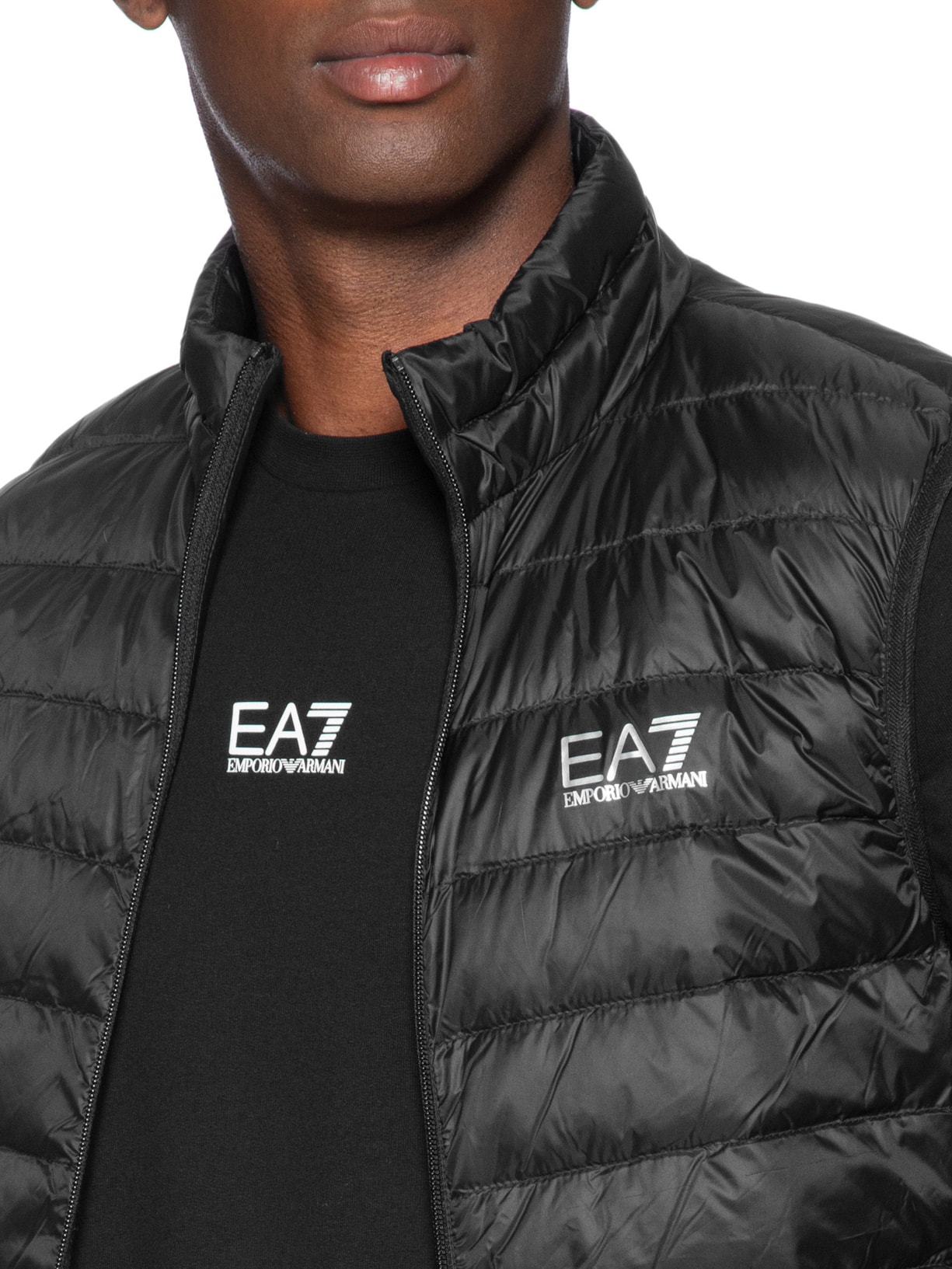 Colete Masculino Train Core Down Light Preto Ea7 Emporio Armani