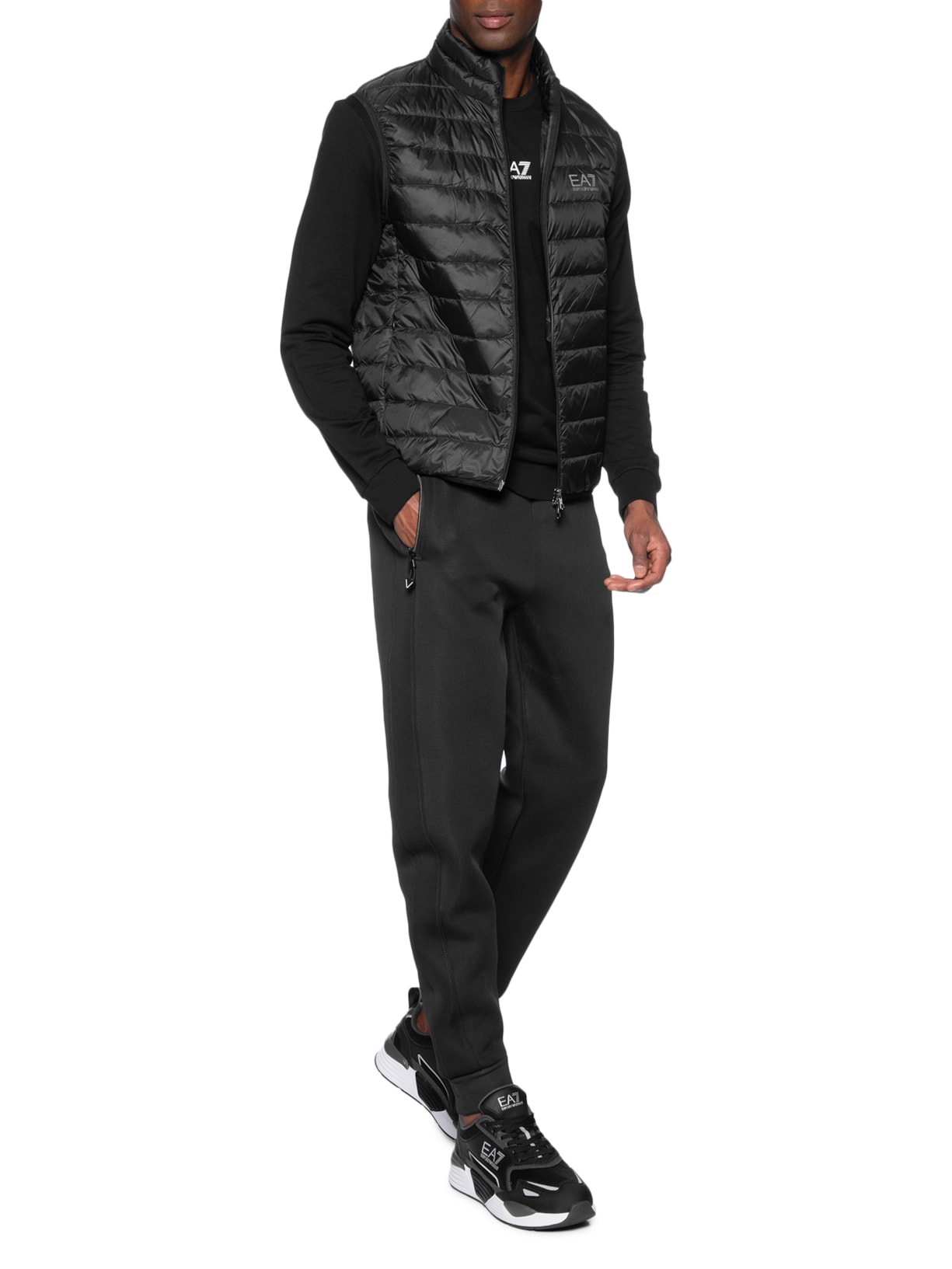 Colete Masculino Train Core Down Light Preto Ea7 Emporio Armani
