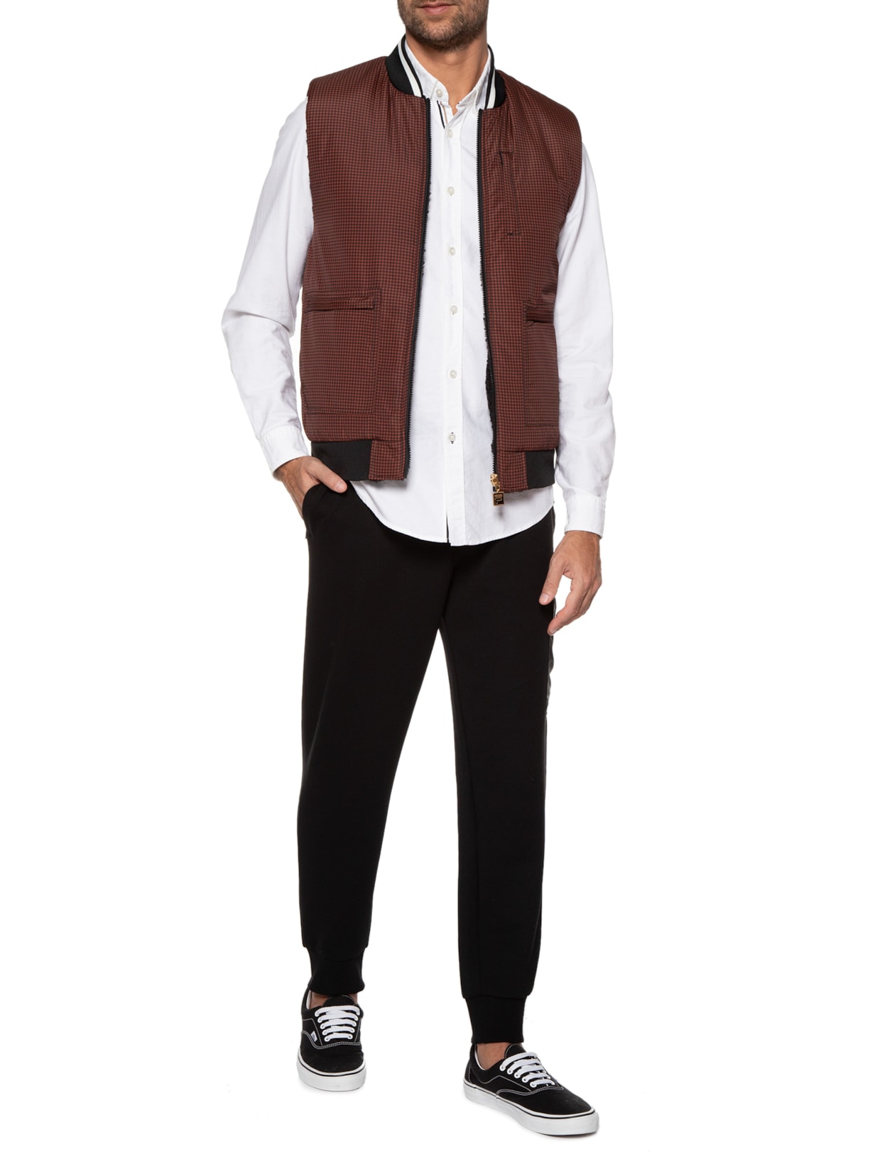 Colete Masculino Zenga Marrom Fila