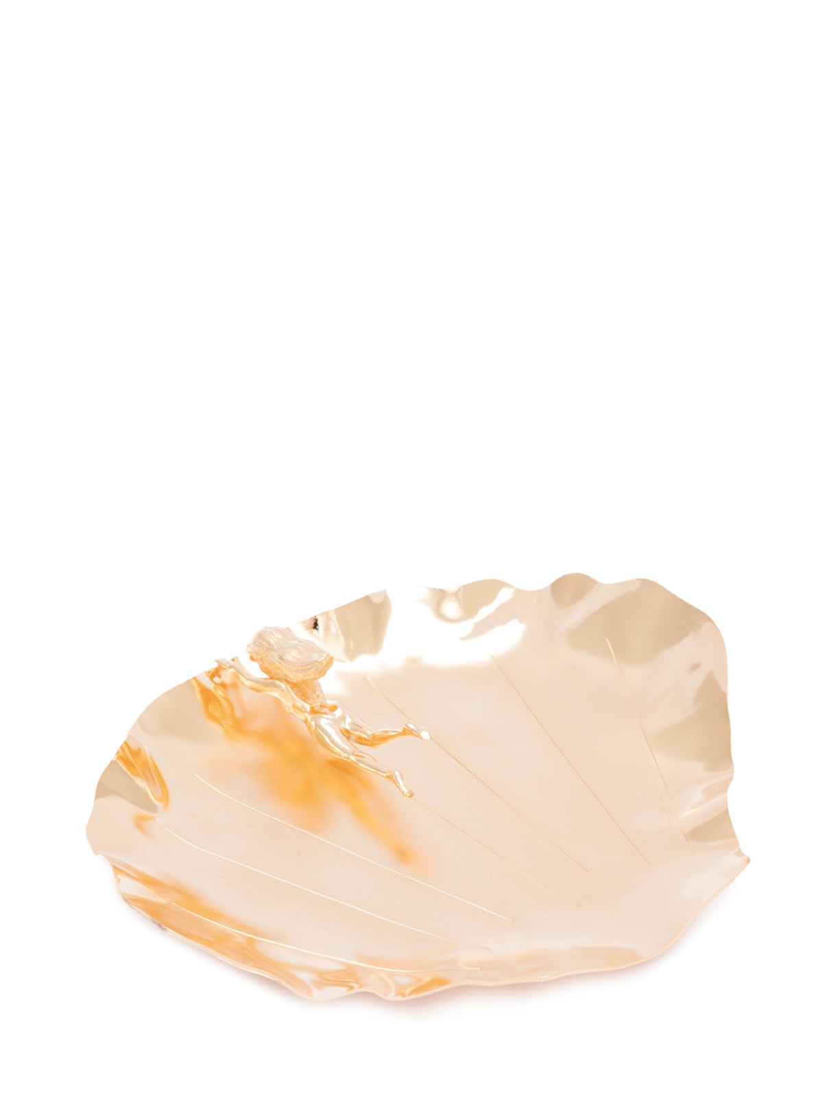 Concha Com Nadadora Em Latão 1 Peça - Dourado