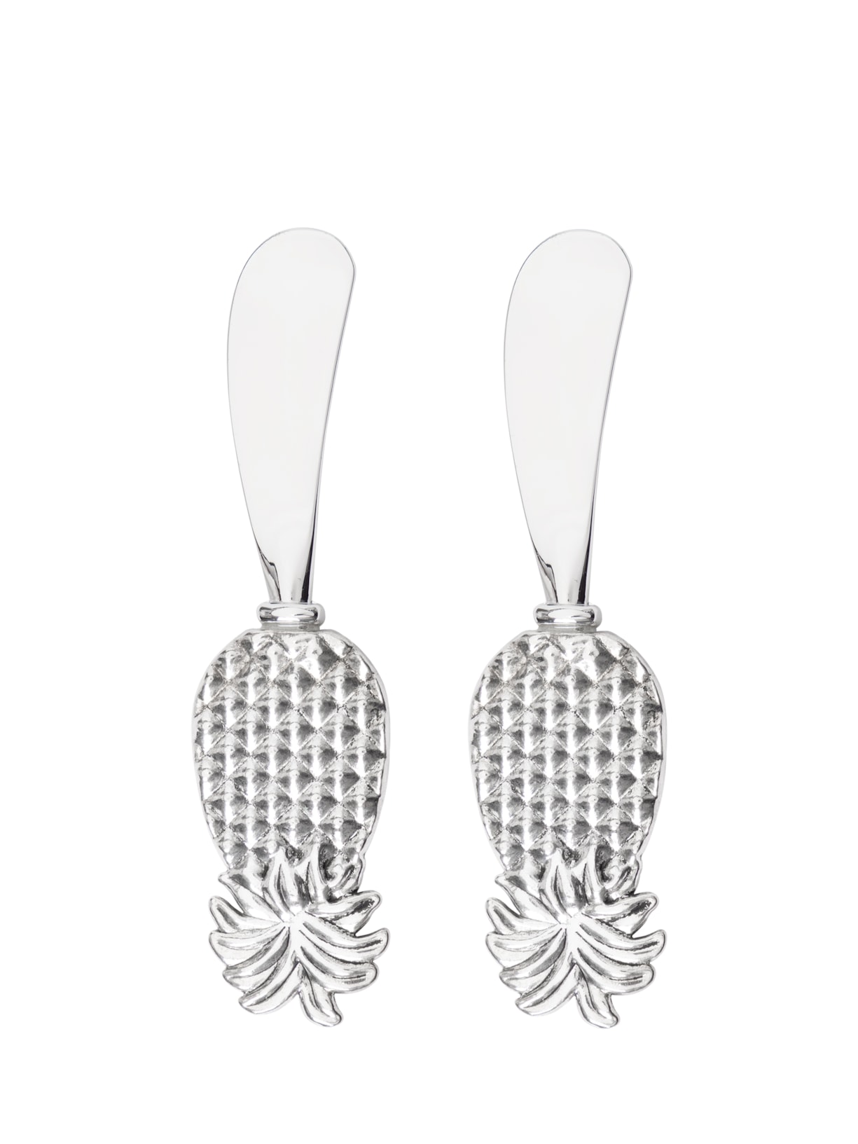 Conjunto 2 Espátulas Zamac Abacaxi Prata  '2Home