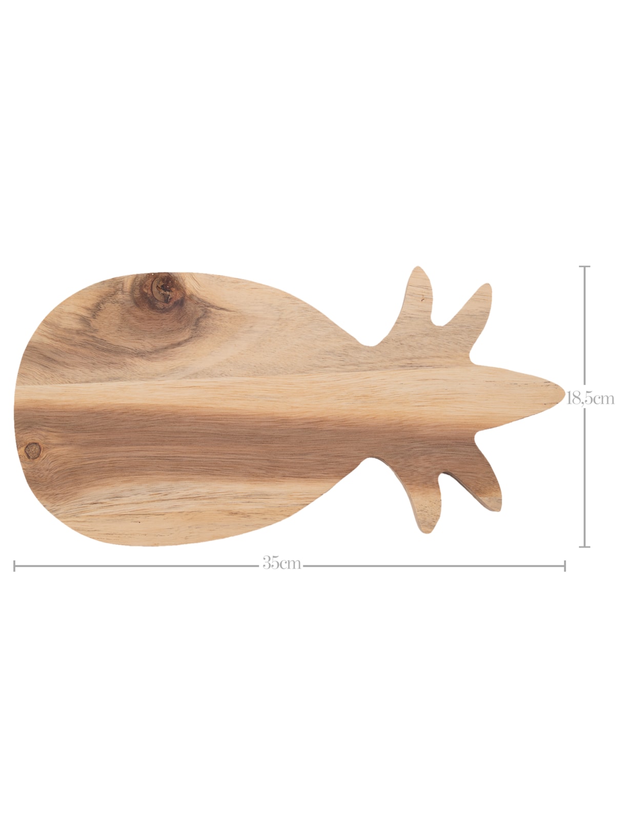 Conjunto 2 Peças De Tabuas De Abacaxi Em Madeira Marrom '2Home