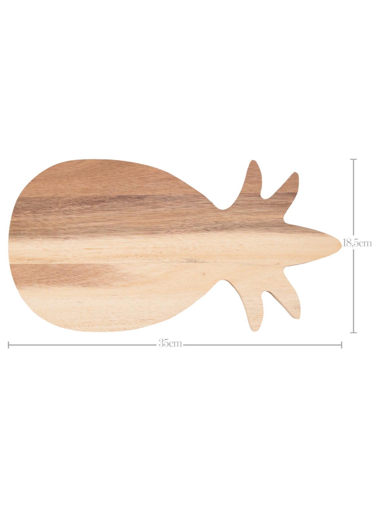 Conjunto 2 Peças De Tabuas De Abacaxi Em Madeira Marrom '2Home