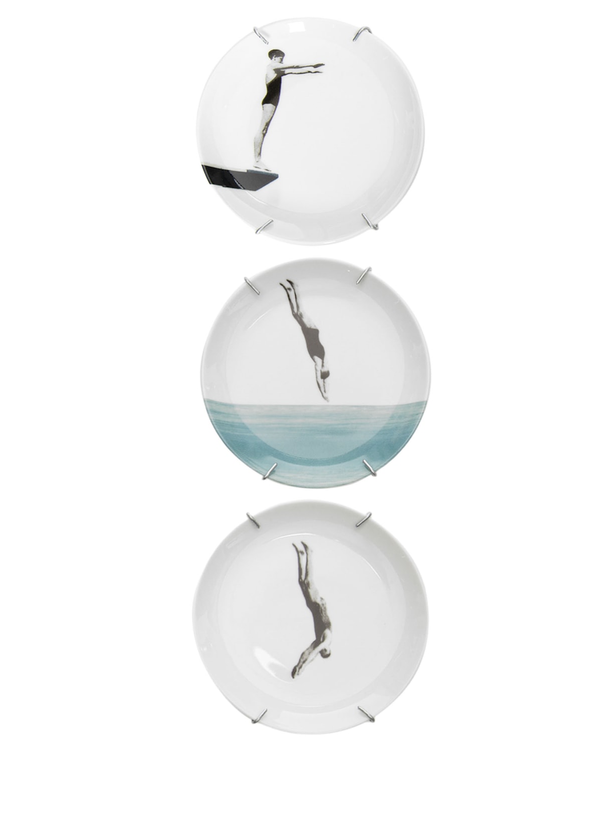 Conjunto 3 Pratos Mergulho - Branco