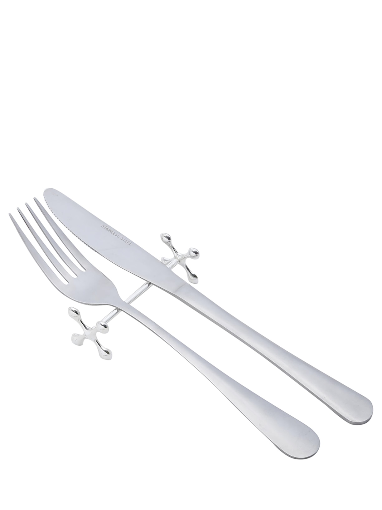 Conjunto 6 Descansos para Talheres de Zamac Prata Wolff