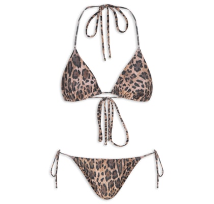 Conjunto Biquíni Cortininha - Animal Print