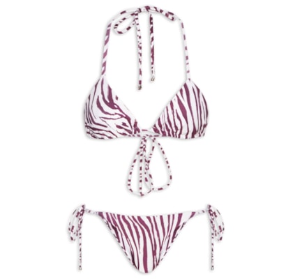Conjunto Biquíni Cortininha Zebra - Animal Print