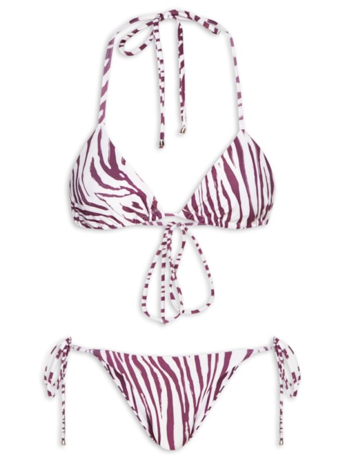 Conjunto Biquíni Cortininha Zebra - Animal Print