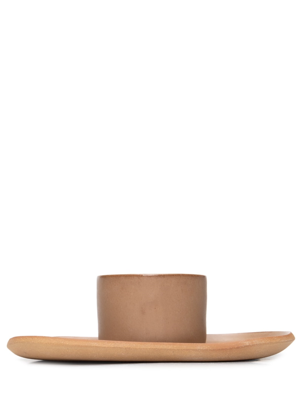 Conjunto Bowl Tubo + Travessa Biscoito M Marrom Luli Ateliê