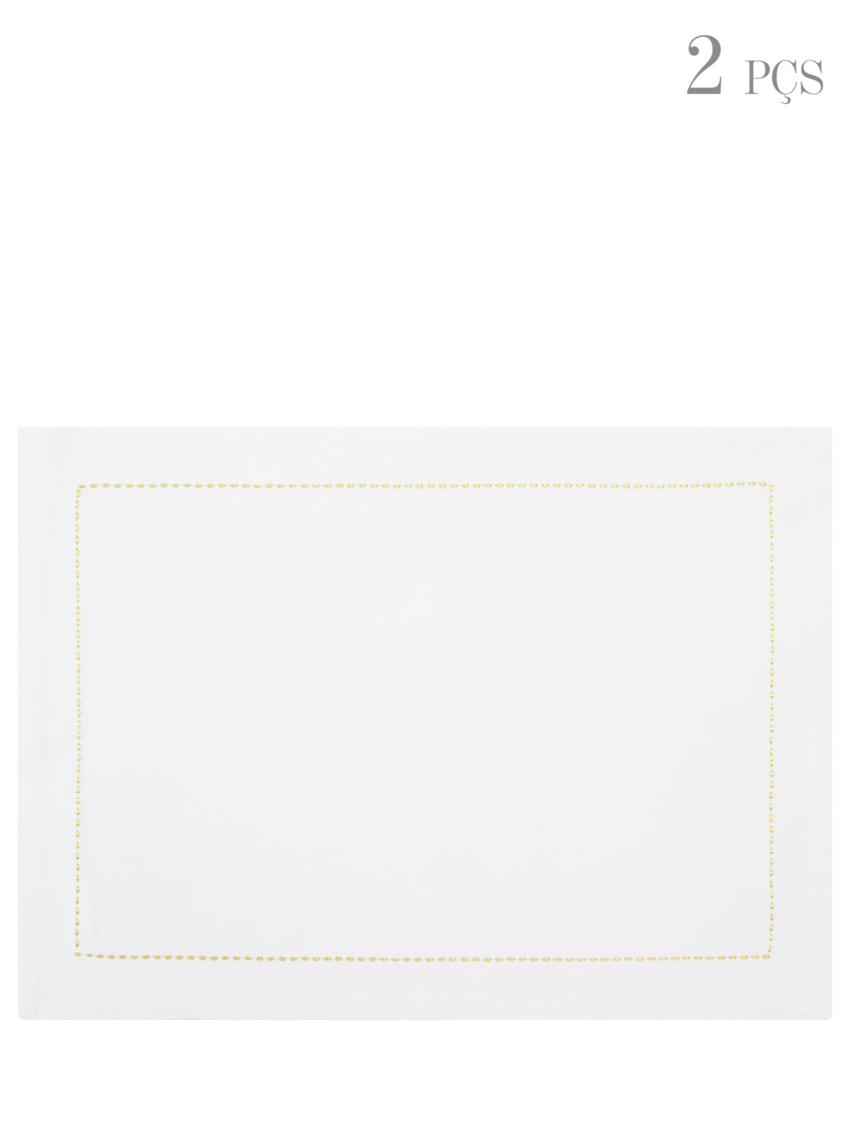 Conjunto De 2 Jogos Americanos Em Algodão - Branco