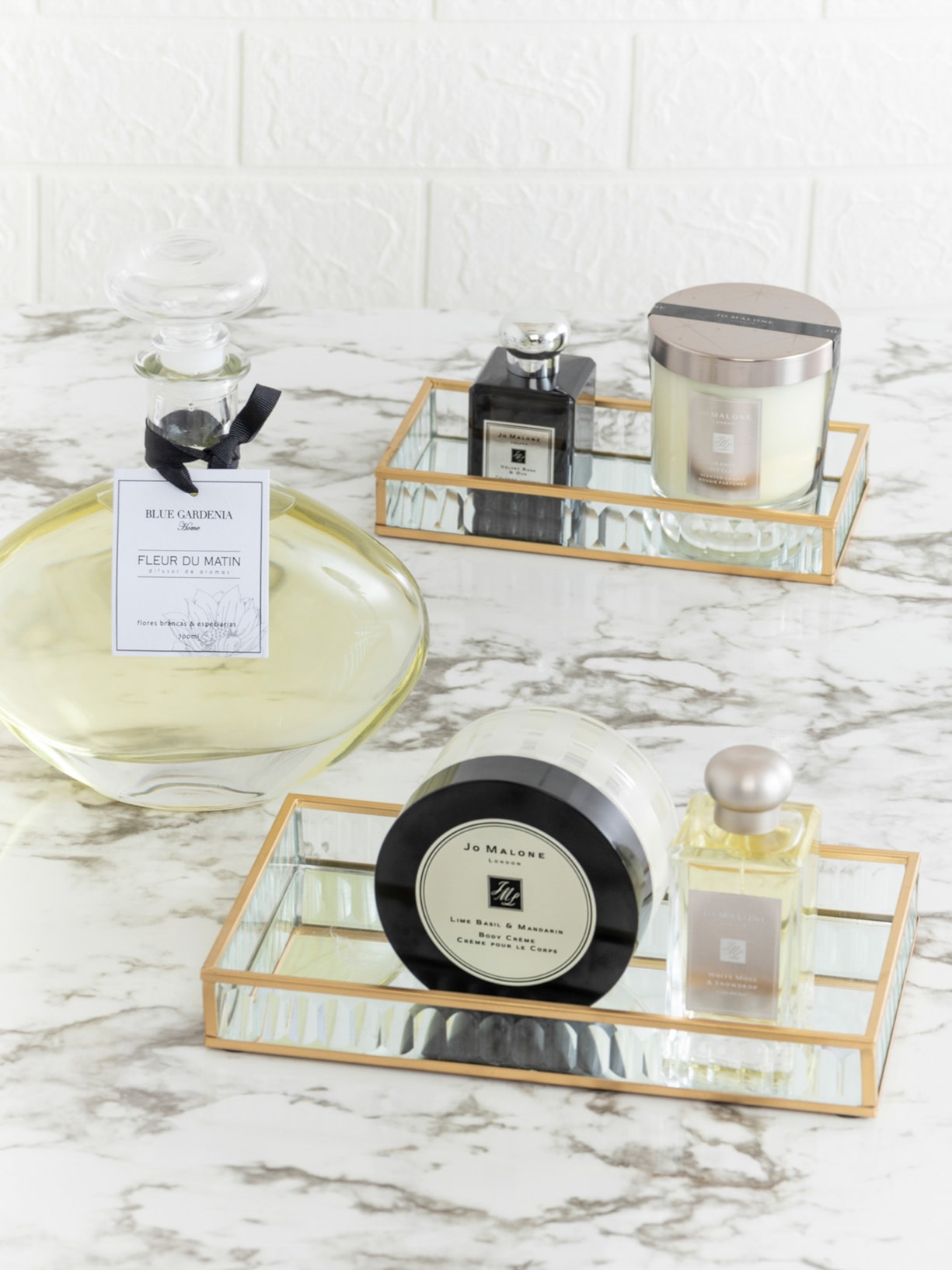 Conjunto de 2 Peças De Bandejas Dourado '2Home