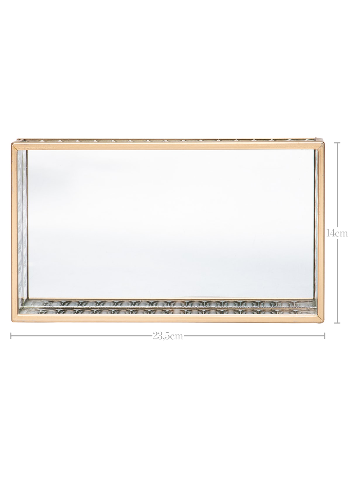 Conjunto de 2 Peças De Bandejas Dourado '2Home