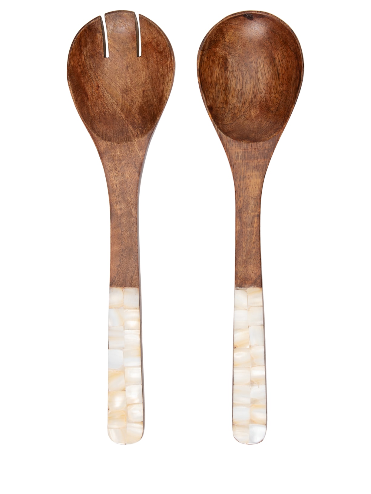 Conjunto de 2 Talheres Para Salada Em Madeira Mango Natural Marrom '2Home