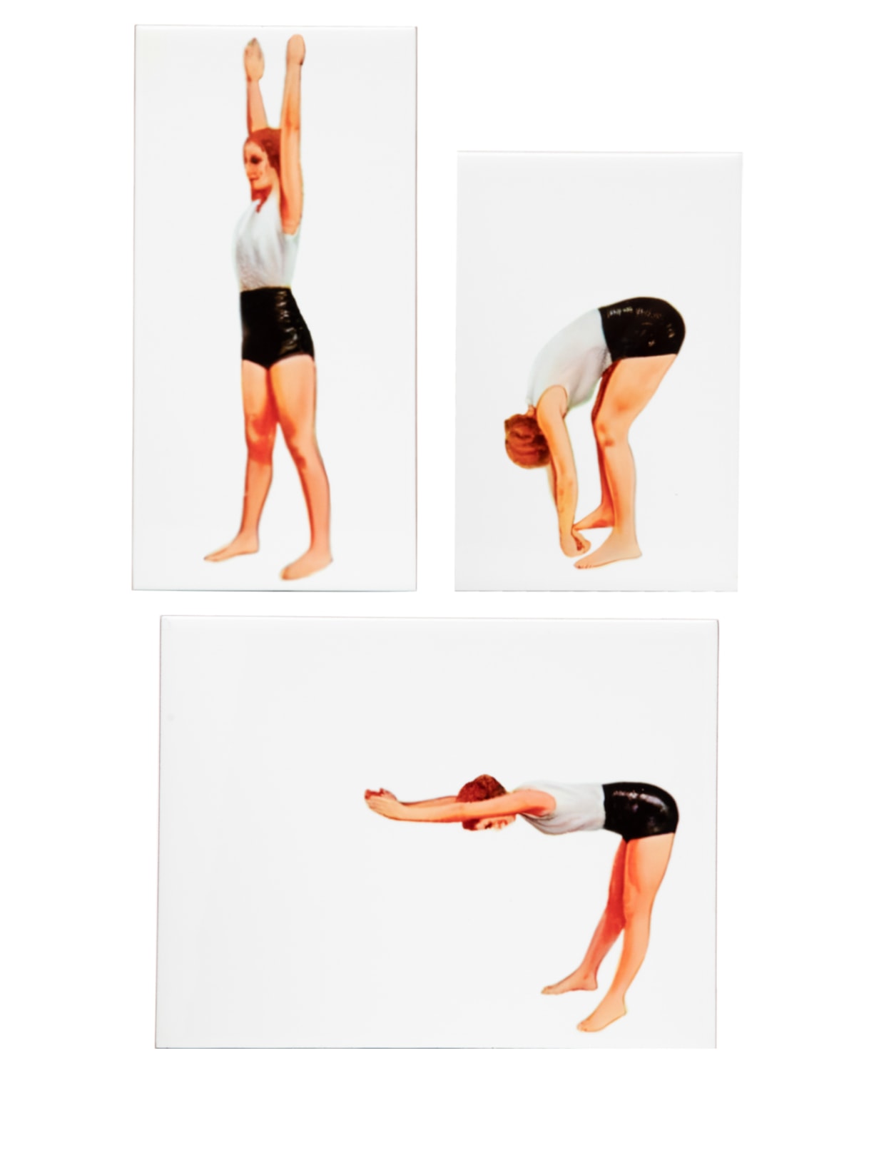 Conjunto De 3 Azulejos Alongamento Mulher - Branco