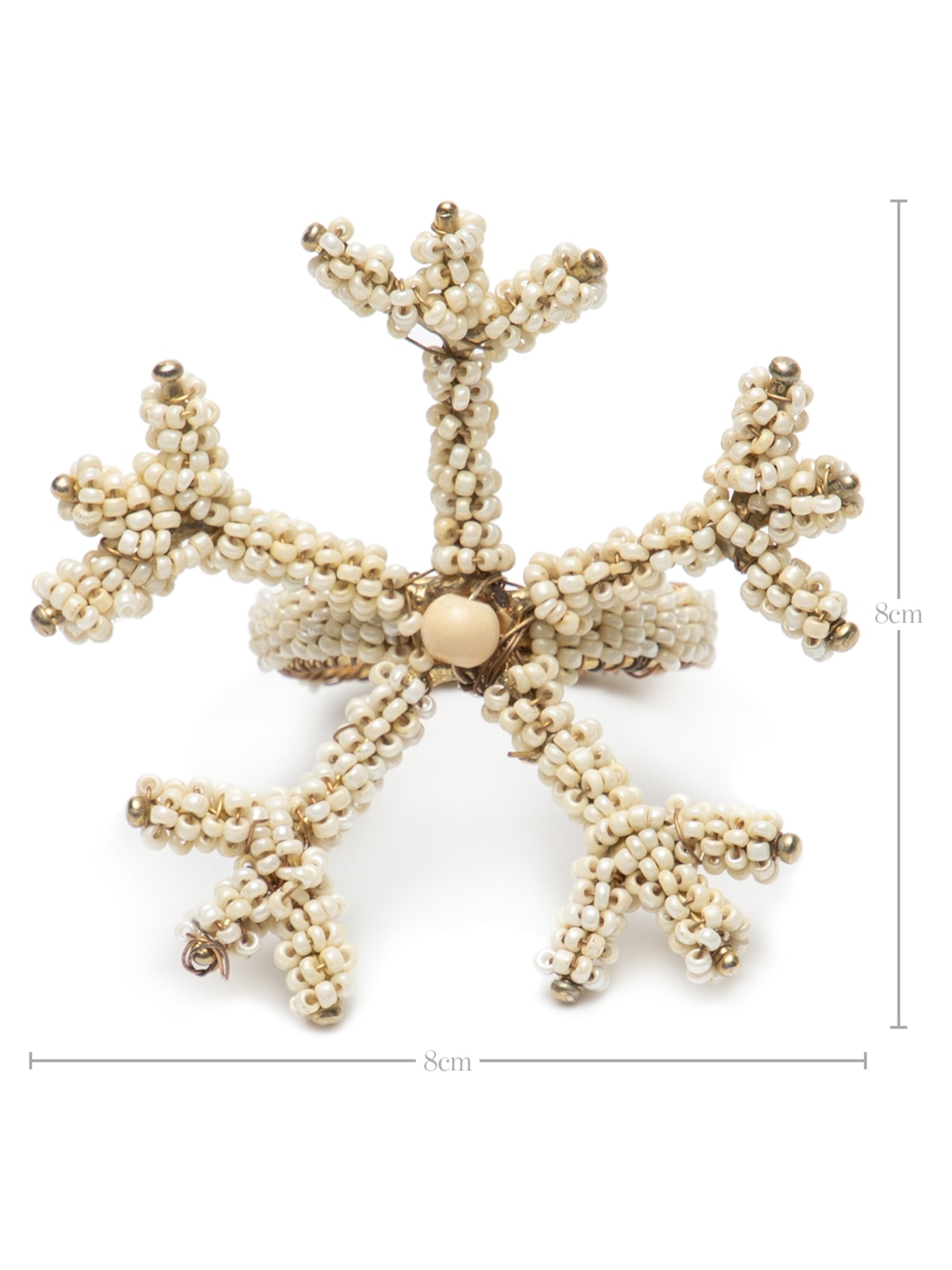 Conjunto de 4 Anéis Para Guardanapos Em Metal Branco '2Home