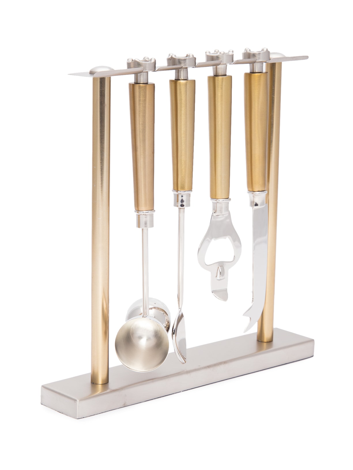 Conjunto de Acessórios Adega em Metal 4 Peças Prata '2Home