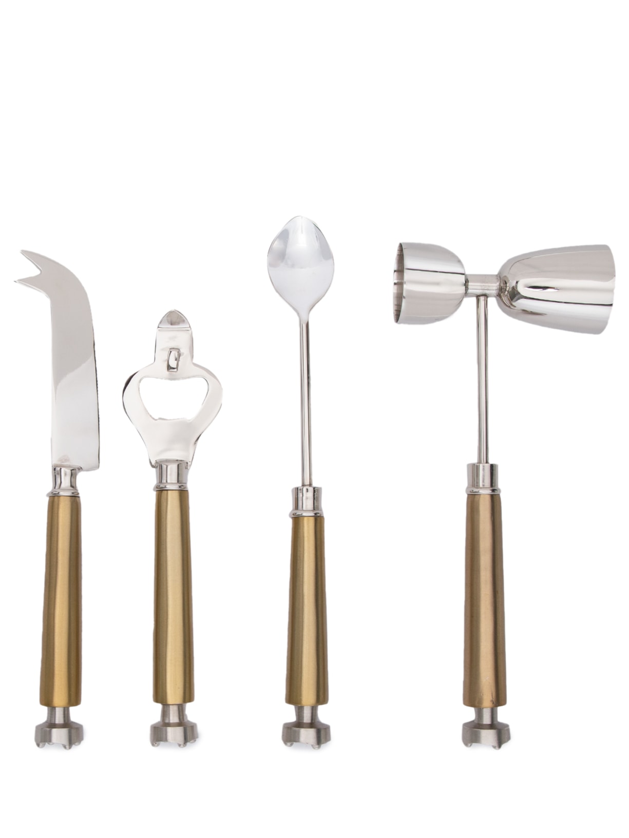 Conjunto de Acessórios Adega em Metal 4 Peças Prata '2Home