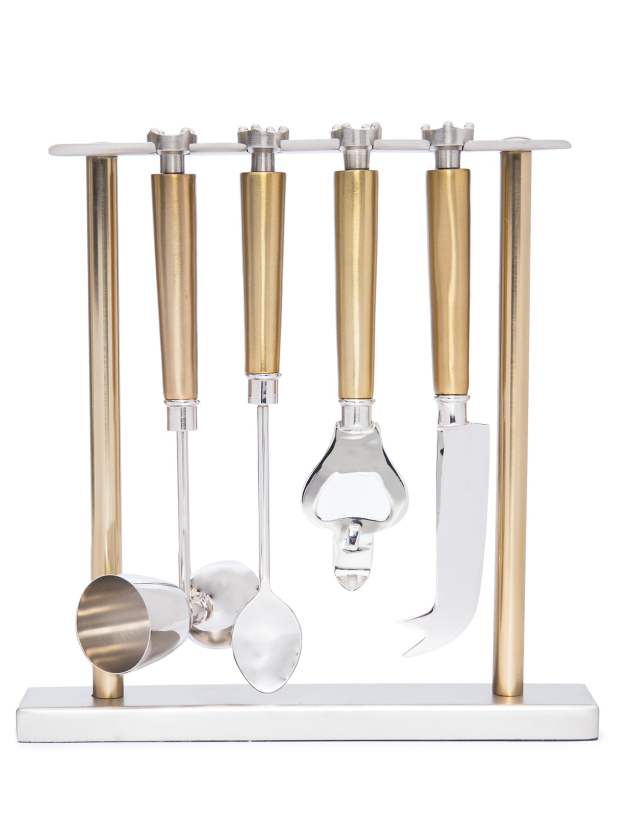 Conjunto de Acessórios Adega em Metal 4 Peças Prata '2Home